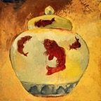 Oil on panel-Covered Jar CN-06.019