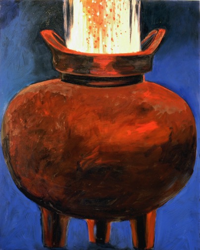 Oil on panel-Incense Burner CN-06.014