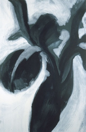 Black Iris 31, screen monotype, 44 x 30 inch Rives BFK, 1996, sold, CN-96.088