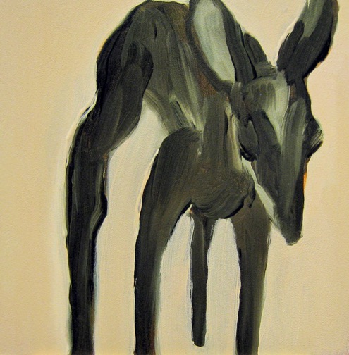Weight II, oil/panel, 6 x 6 inches, 2010, $150, CN-10.002